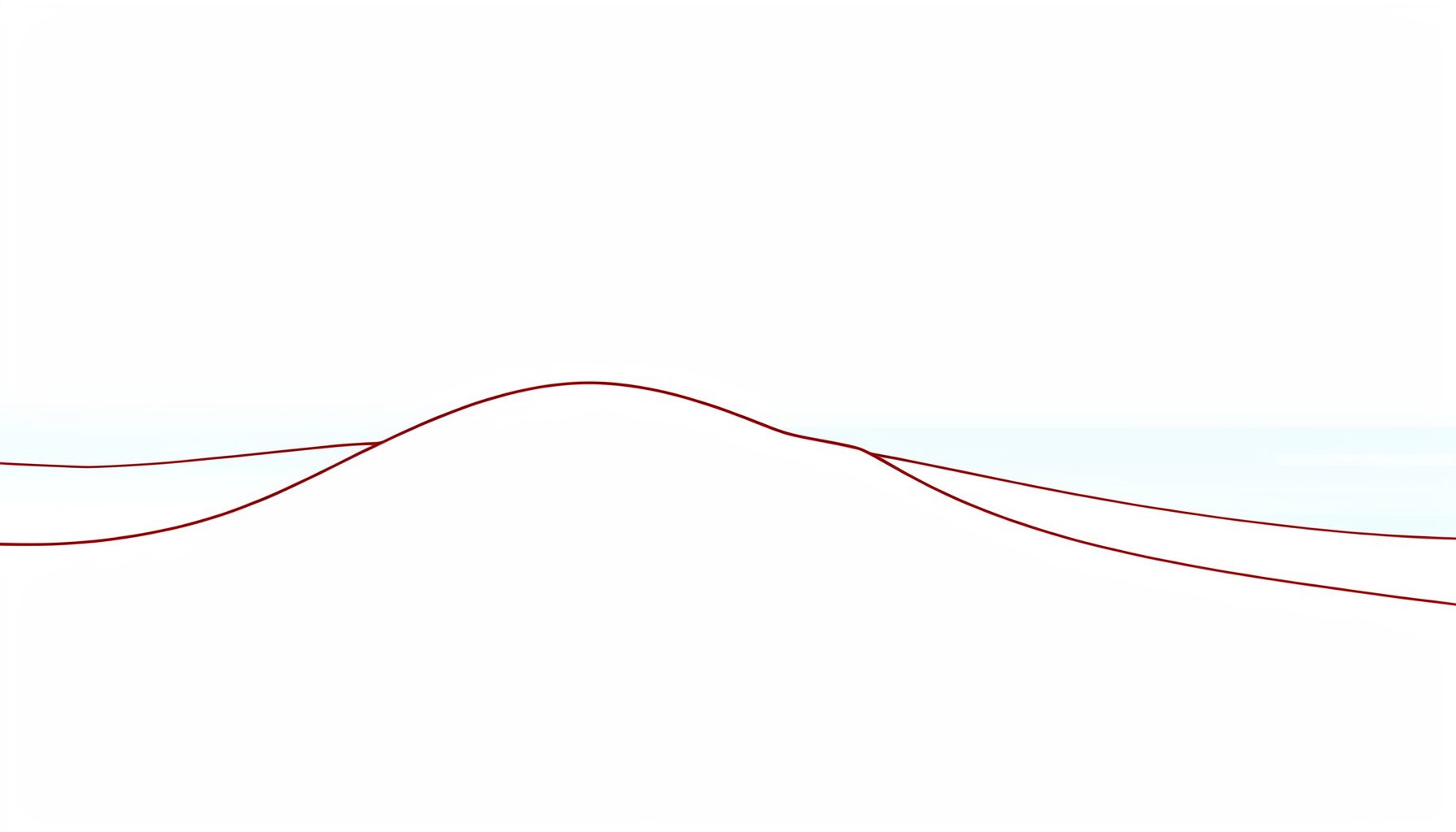 A minimal line drawing of a desert dune meeting a calm sea horizon, with a single palm silhouette, in warm sand and soft blue tones.